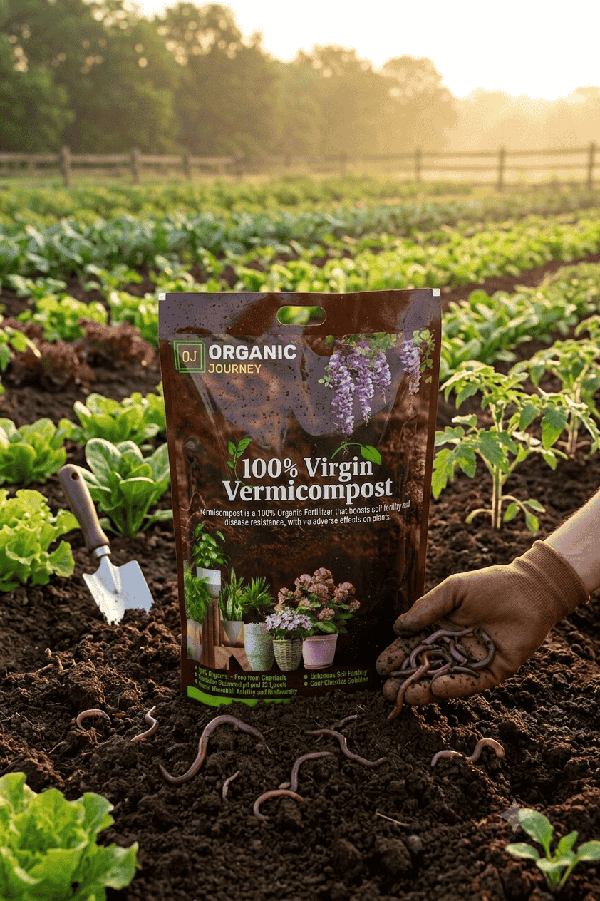 Organic Journey turmeric powder pouch with a 100% organic, pure and natural label